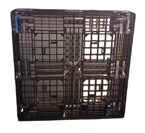 Black Export Pallet 1100x1100 Mm 100% Recycled Plastic Pallet For Export Goods