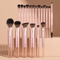 Ensemble de pinceaux de maquillage MAANGE personnalisé OEM&ODM, 19 pièces, pinceaux de maquillage pour les yeux, pinceaux de contouring, anticernes, pinceaux de maquillage professionnels pour le visage