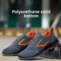Sepatu Keselamatan Kerja Anti-Statik Nyaman Bernapas Tahan Gesekan Pelindung Ujung Baja Anti Hancur Anti Tusuk Standar GB Pria