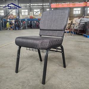 Popular Venta caliente Langfang fábrica al por mayor barato Morden apilable azul sillas de iglesia con enclavamiento - Product Image 1