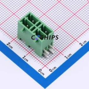 DB2ERHBG-3.5-2*2P-GN Plug-in Terminal Block Bent Lead Through Hole,P=3.5mm Board-to-Board / Socket Closed Snap Fixing 2x2P 3.5mm - Product Image 1