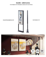 43-49-55-65 pouces 4k affiche semi-extérieure moniteur Android lecteurs de publicité écran d'affichage Lcd vitrine signalisation numérique