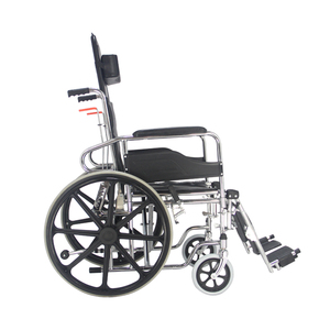 Xe Lăn Tay Bằng Thép Ghế Bánh Xe Ngả Gập Được Cho Người Khuyết Tật - Product Image 4