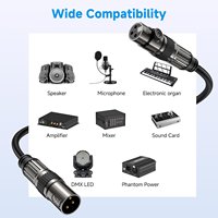 Câble micro XLR mâle-femelle capacitif équilibré à trois conducteurs de haute qualité avec blindage en feuille de PVC pour consoles de mixage personnalisées