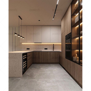 Armoires de <span class=keywords><strong>cuisine</strong></span> modernes prêtes à l'emploi avec évier <span class=keywords><strong>Solution</strong></span> de <span class=keywords><strong>cuisine</strong></span> complète pour villa - Product Image 6