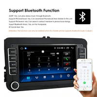 Autoradio Android 7 pouces avec écran tactile, montage sur tableau de bord pour VW, Android Auto sans fil, CarPlay intégré, WiFi, MP3, USB