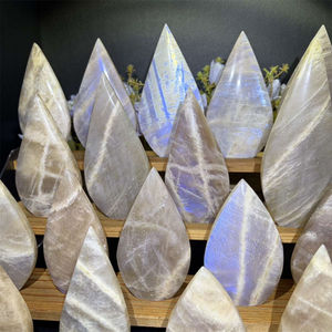 Ornamento in <span class=keywords><strong>Pietra</strong></span> <span class=keywords><strong>di</strong></span> <span class=keywords><strong>Luna</strong></span> <span class=keywords><strong>Blu</strong></span> Intagliata per Cristalloterapia, Decorazione Casa, Vendita all'Ingrosso - Product Image 3