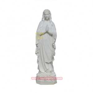 Sculpté à la main en marbre vierge marie bébé jésus Statue traditionnelle chrétienne Figure Sculpture pour église ornement Style de conception naturelle - Product Image 4