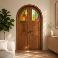 Porte intérieure en bois massif Merbau sur mesure avec cadre, portes intérieures en bois massif pour maison
