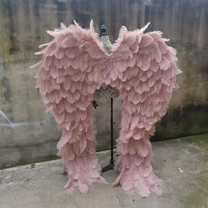 Fatto a mano le ali dell'angelo della fata delle dimensioni degli adulti danzano le ali dell'angelo dalle ali dell'angelo della piuma dello struzzo - Product Image 2