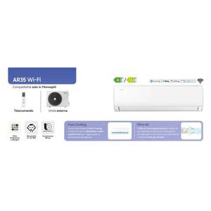 Aire Acondicionado Split de Pared AR35 WiFi AC 24,000 BTU F-AR24ARH A++ R32, Ahorro de Energía para el Hogar, Alimentado por Corriente Alterna - Product Image 2
