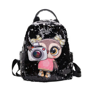 Glitter HA CONDOTTO LA lampada occhi Unicorn Design Paillettes Zaino del Sacchetto Bling Per Le Ragazze - Product Image 6