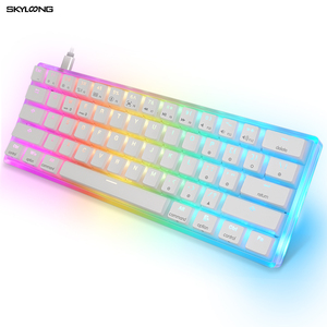 คีย์บอร์ดเกมมิ่งแบบมีสาย Skyloong AK61 USB คีย์บอร์ดแบบกลไก 60% พร้อมปุ่มกดแบบ <span class=keywords><strong>Pudding</strong></span> สำหรับแล็ปท็อป - Product Image 4