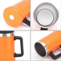 Mug à bière personnalisé en acier inoxydable de 24 oz à large ouverture, tasse isotherme à double paroi pour boissons froides, bouteille d'eau portable pour les fêtes