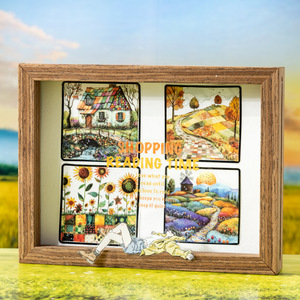 Paquet d'autocollants pour animaux de compagnie de grande taille 20 pcs/pack Patchwork Seasons Series Collage fait à la main Légumes décoratifs pour l'aménagement paysager - Product Image 3