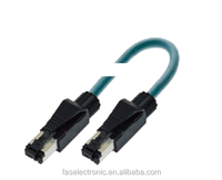 Harnais de câblage électronique automobile personnalisé 4 broches M12 femelle/mâle, capteur RJ45, cœur en cuivre, TPE PUR, étanche IP68, 12V