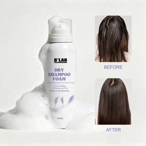 Shampooing Sec Moussant à l'Amidon de Riz et au Panthénol 200ml Hydratant Contrôle du Sébum Volumisant Sans Résidu Blanc Lavage Sans Eau Nourrissant - Product Image 1