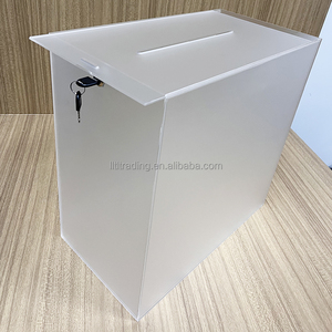 Tùy chỉnh đám cưới có nhu cầu cũng hộp với nắp trượt và khóa lớn mờ mờ mờ Acrylic <span class=keywords><strong>plexiglass</strong></span> có nhu cầu Tốt hộp - Product Image 6