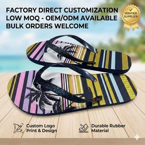 Chanclas Personalizadas al por Mayor con Logotipo, Sandalias de Playa de Goma, Fabricante Directo, OEM, Sandalias Promocionales - Product Image 1