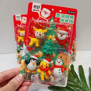 Soododo 2025 Giáng Sinh Phim Hoạt Hình Cây Giáng Sinh Hình Dạng Mực Tẩy Có Thể Tháo Rời Và Làm Sạch Ít Cào Văn Phòng Phẩm Trẻ Em Của Giải Thưởng - Product Image 1