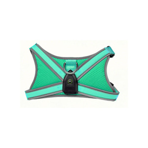 Arnés para Perro con Forma de Cruz Iluminado con LED, Verde, Recargable por USB, Chaleco Nocturno para Mascotas, Correa de Pecho de Tela Oxford - Product Image 3