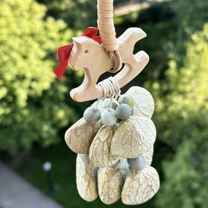 Wholesale Handmade Wooden Natural Fruit Shell <b>Wind</b> <b>Chime</b> Pendant For Car Backpack Hanging Souvenir - Product Image 4