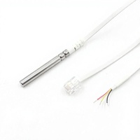 Sonde métallique étanche IP68, câble plat TPE 1M, connecteur RJ11, capteur de température DS18B20