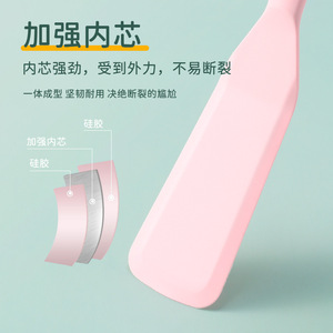 Spatule à biscuits en silicone, mini outil de pâtisserie, poêle antiadhésive, ustensile de cuisine réutilisable pour la cuisson des œufs, à usage général - Product Image 1