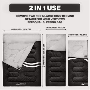 Nueva mochila estilo adulto/joven al aire libre ligero Camping saco <span class=keywords><strong>de</strong></span> <span class=keywords><strong>dormir</strong></span> con 2 almohadas <span class=keywords><strong>para</strong></span> <span class=keywords><strong>dos</strong></span> <span class=keywords><strong>personas</strong></span> Camping y senderismo - Product Image 2