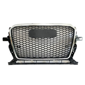 Griglia Anteriore RSQ5 Sostitutiva a Nido d'Ape, Griglia Auto Nero Lucido Cromato, Griglia Anteriore <span class=keywords><strong>Q5</strong></span> per <span class=keywords><strong>Audi</strong></span> <span class=keywords><strong>Q5</strong></span> 2013 2014 <span class=keywords><strong>2015</strong></span> - Product Image 4