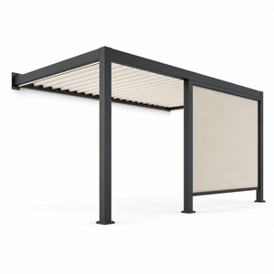 Pérgola para la noche con pantalla de privacidad ZIP y LED cálidos integrados, 3x5m, para patio lateral de casa adosada - Product Image 5