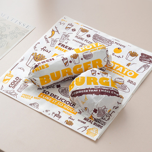 Custom Logo Printed Food Grade Sandwich Wrapper <strong>Hamburger</strong> Packaging Sandwich Burger <strong>Wrapping</strong> <strong>Paper</strong> - Product Image 4