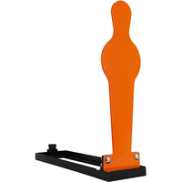 LIETU LT-A090 Cible de tir silhouettée à réinitialisation automatique, grande capacité, en acier AR500 de 28 pouces et 3/8 pouces d'épaisseur, couleur orange