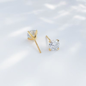 <span class=keywords><strong>Pendientes</strong></span> Minimalistas <span class=keywords><strong>de</strong></span> Moda Versátiles con 4 Puntas Redondas <span class=keywords><strong>de</strong></span> Oro Amarillo <span class=keywords><strong>de</strong></span> 18K y Diamantes Cultivados en Laboratorio, <span class=keywords><strong>Pendientes</strong></span> Tipo Stud, Aretes <span class=keywords><strong>de</strong></span> Oreja, <span class=keywords><strong>Pendientes</strong></span> <span class=keywords><strong>de</strong></span> Oro - Product Image 3