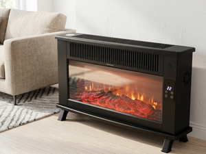 Elegante <span class=keywords><strong>Chimenea</strong></span> Eléctrica Interior Moderna y Clásica con Efectos de Llama Realistas, Termostato Ajustable y Protección Contra Sobrecalentamiento - Product Image 1