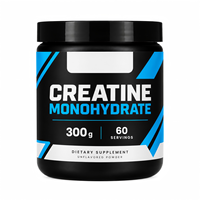 Créatine monohydrate micronisée pure non aromatisée en poudre avec une pureté de 99 %, formule de 300 g pour la supplémentation nutritionnelle sportive des adultes