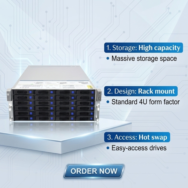 2U/4U Rackmount Storage Server Customizable Enterprise Data Storage Array for Big Data & Cloud Storage