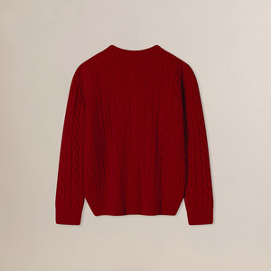 <strong>Navy</strong> Cable Knit Ultra Soft Comfortable and Classic Daily Wardrobe Essential <strong>Cardigan</strong> - Product Image 3