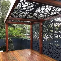Alüminyum Pergola su geçirmez açık Pavilion Corten çelik çerçeveli Pergola Bioclimatique Gazebo Metal paneller
