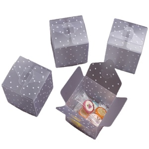 Wholesale Custom Printed Gift Box Clear Square Transparent Cake Box Wedding Birthday Party Gift Box