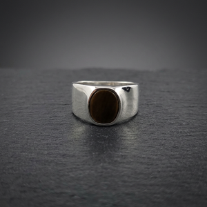 Classic Women's/Unisex 925 Sterling Silver Silver Plated Wedding <b>Ring</b> <b>Band</b> Elegant Onyx Bezel Setting Custom Logo Custom-made - Product Image 3