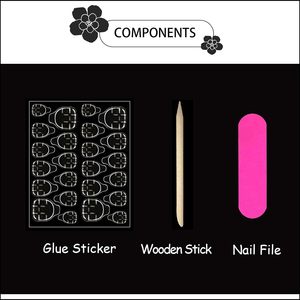 <span class=keywords><strong>Uñas</strong></span> Postizas Almendradas - <span class=keywords><strong>Uñas</strong></span> Francesas con Diseño de Línea Dorada - <span class=keywords><strong>Uñas</strong></span> Postizas Medianas - para Mujer, 24 Piezas - Product Image 6
