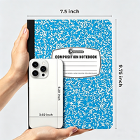 Carnets de composition lignés collège 2026 Myway, couverture en papier couleur personnalisable, reliure thermique, 200 pages (100 feuilles)