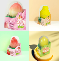 Vente en gros de sucettes glacées 3D en forme de fruits, saveurs mélangées mangue, pêche, fraise, raisin, vente en gros de glaces