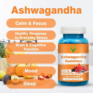 Gomitas de Ashwagandha KSM66 con Vitamina D2 y Mezcla de Frutas, Veganas, para el Manejo del Estrés, con Apoyo para la Calma y la Concentración, en Forma de Gomitas - Product Image 6
