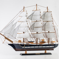 Bateau en bois artisanal de 80 cm, décoration de bureau nautique méditerranéenne, modèle de voilier en bois, souvenirs