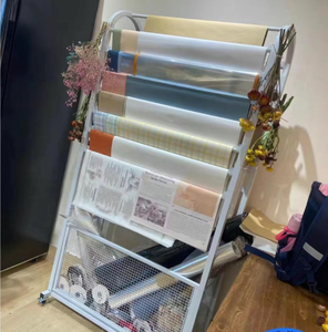 Nouveau présentoir de stockage d'étagère de produit de magasin floral, papier d'emballage de fleur, rubans, cordes de satin, affichage coloré de cordes - Product Image 3