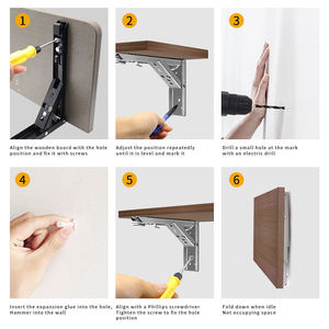 High Quality Custom Floating Stainless Steel L Corner Bracket Wholesale Furniture <b>Hardware</b> Mounting Folding Shelf Wall Brackets - Product Image 6