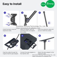 NOUVEAU Kit de montage mural et de toit en métal Starlink V5, Kit de montage sur poteau de toit réglable de 30 pouces pour kit Internet Starlink V5 Satellite HOT