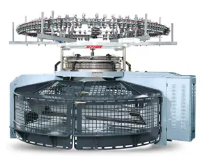 Máquina de tricô circular de largura aberta, camisa dupla de alta velocidade